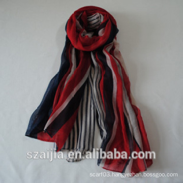 Fashion new women viscose stripe long scarf /shawl